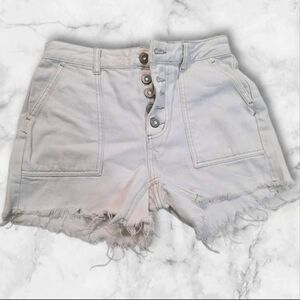 Free People High Waisted White Shorts Size 25